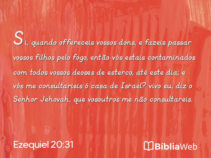 Ezequiel 20:31 em imagem para compartilhar
