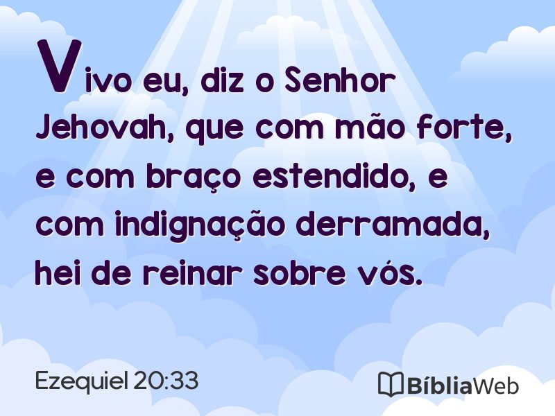 Ezequiel 20:33 em imagem para compartilhar