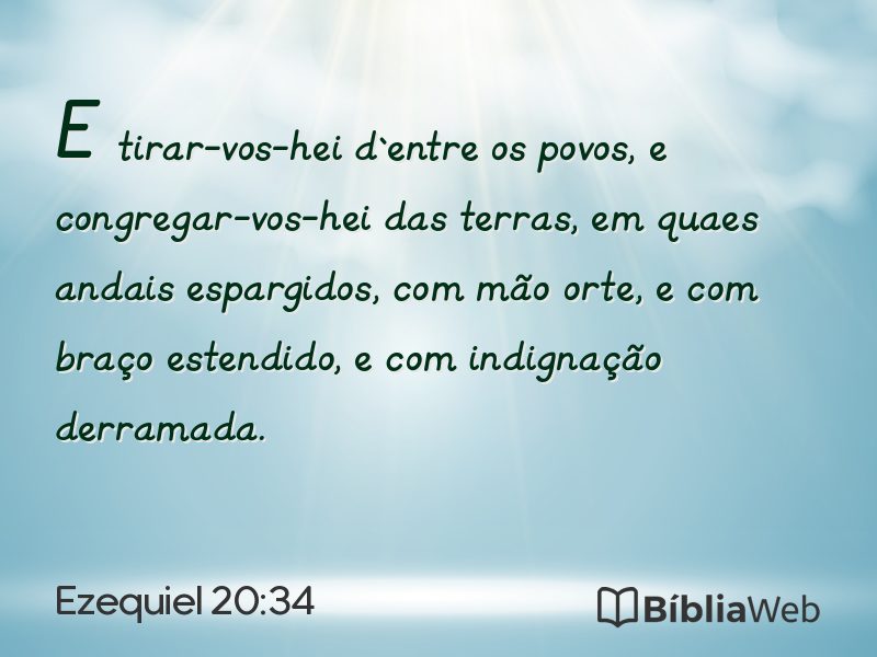 Ezequiel 20:34 em imagem para compartilhar