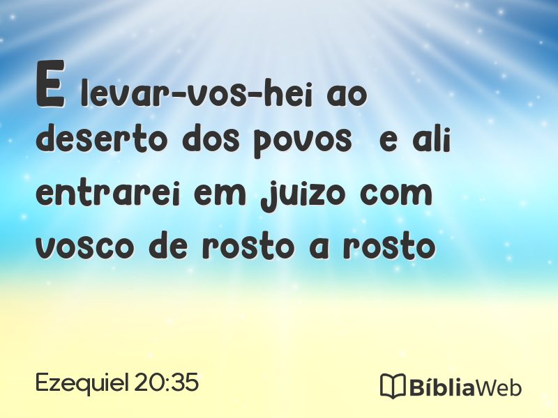 Ezequiel 20:35 em imagem para compartilhar