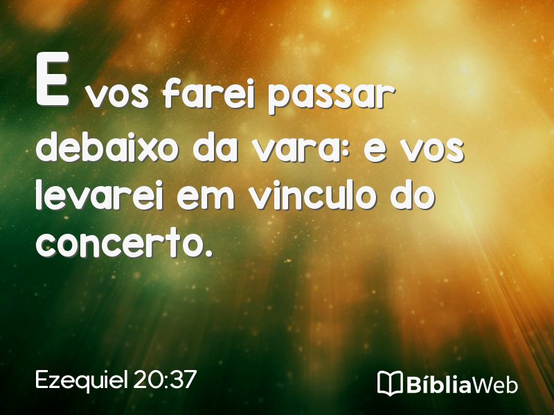 Ezequiel 20:37 em imagem para compartilhar