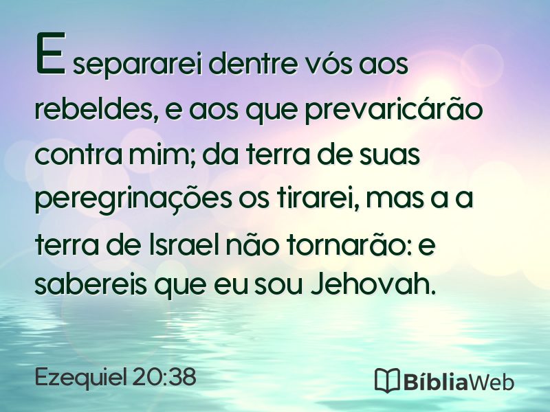 Ezequiel 20:38 em imagem para compartilhar