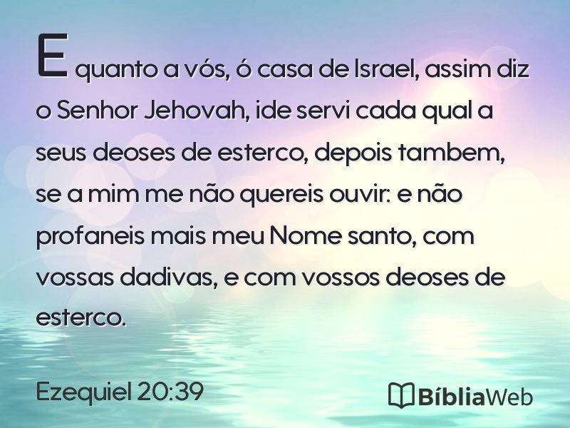 Ezequiel 20:39 em imagem para compartilhar