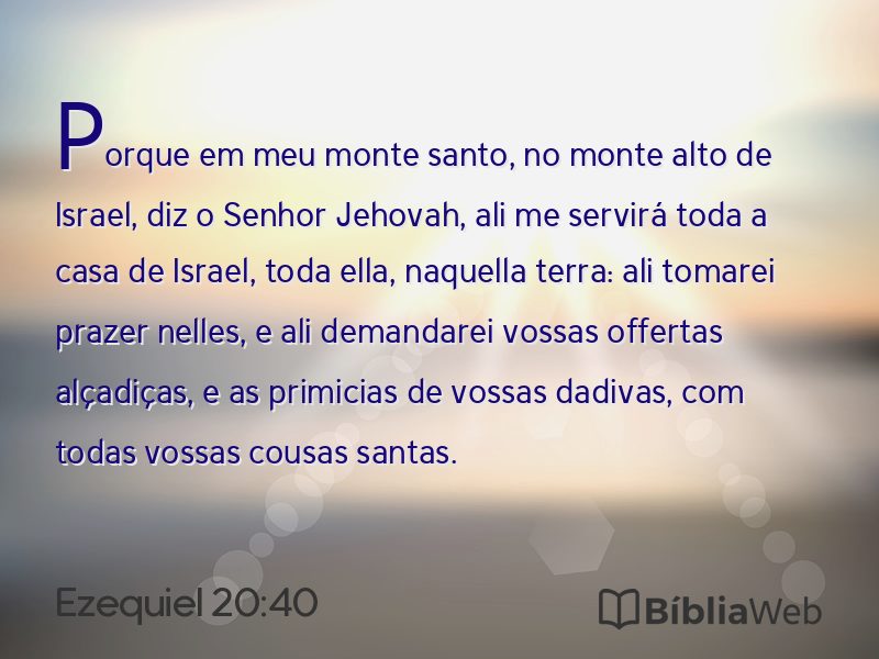 Ezequiel 20:40 em imagem para compartilhar