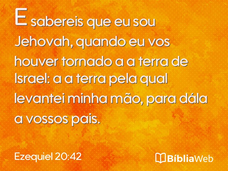 Ezequiel 20:42 em imagem para compartilhar