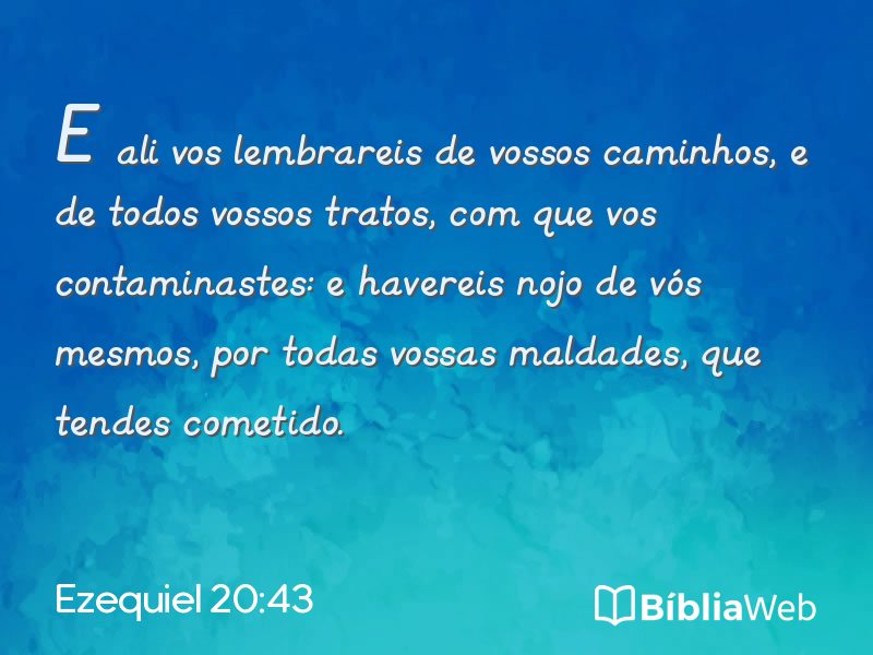 Ezequiel 20:43 em imagem para compartilhar