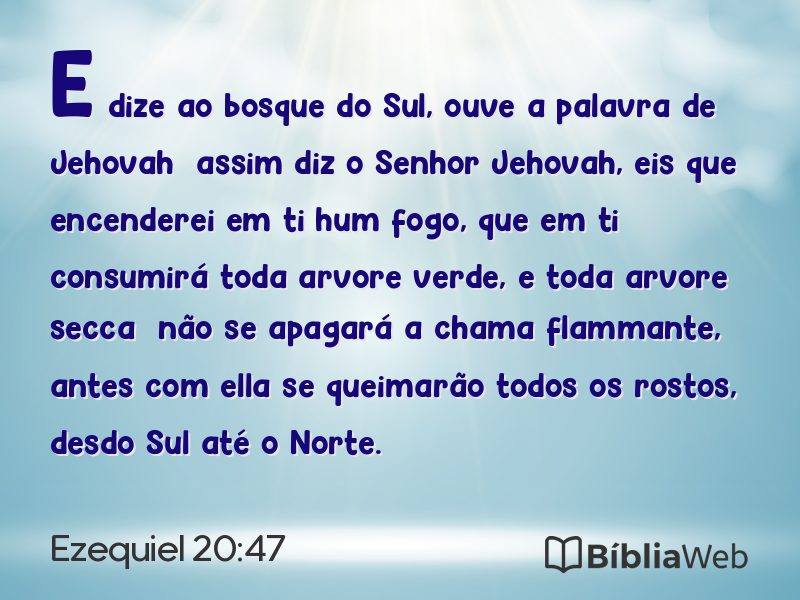 Ezequiel 20:47 em imagem para compartilhar