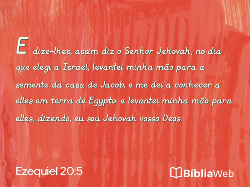Ezequiel 20:5 em imagem para compartilhar