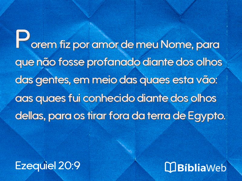 Ezequiel 20:9 em imagem para compartilhar
