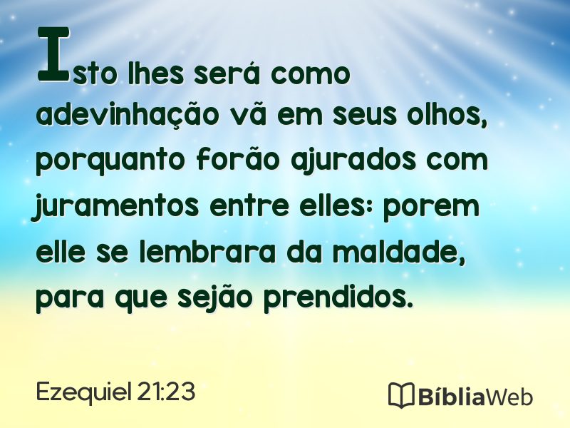 Ezequiel 21:23 em imagem para compartilhar