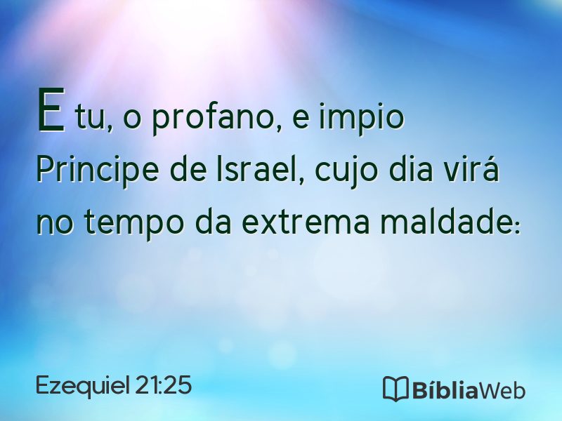 Ezequiel 21:25 em imagem para compartilhar