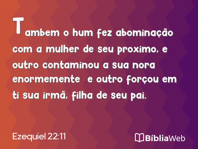 Ezequiel 22:11 em imagem para compartilhar