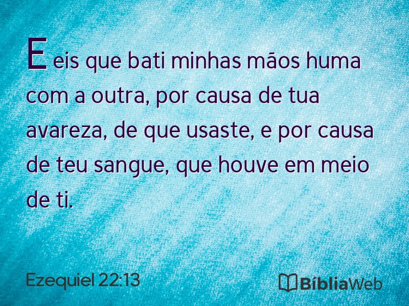 Ezequiel 22:13 em imagem para compartilhar