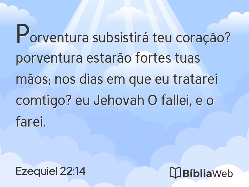 Ezequiel 22:14 em imagem para compartilhar