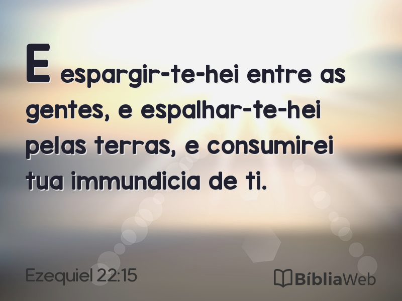 Ezequiel 22:15 em imagem para compartilhar
