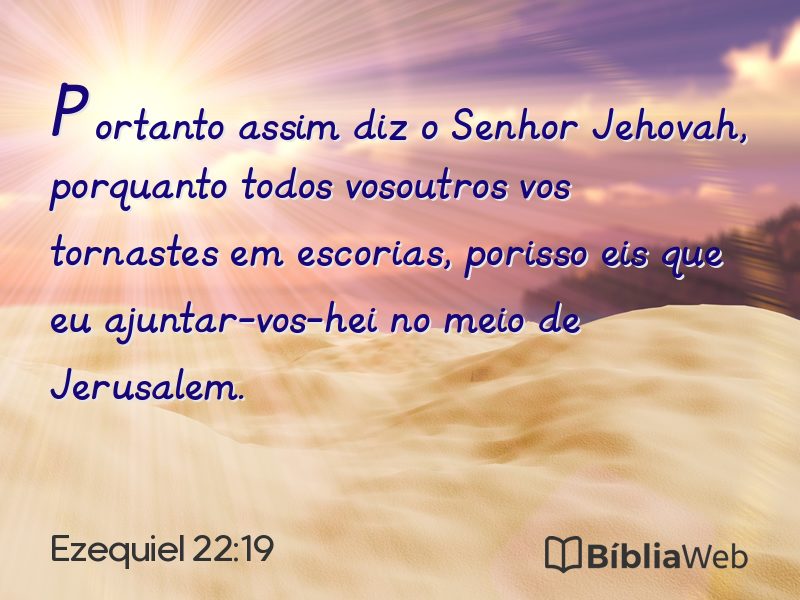 Ezequiel 22:19 em imagem para compartilhar
