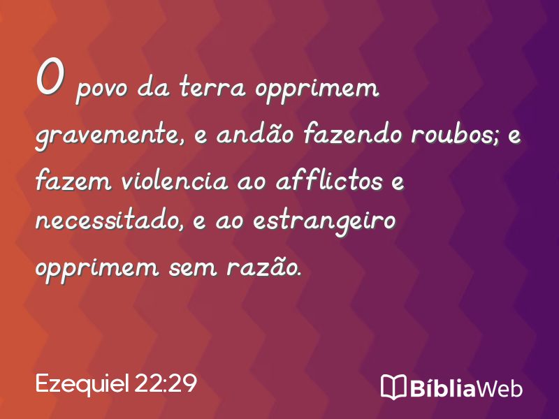 Ezequiel 22:29 em imagem para compartilhar