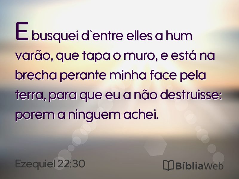 Ezequiel 22:30 em imagem para compartilhar