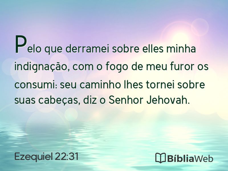 Ezequiel 22:31 em imagem para compartilhar