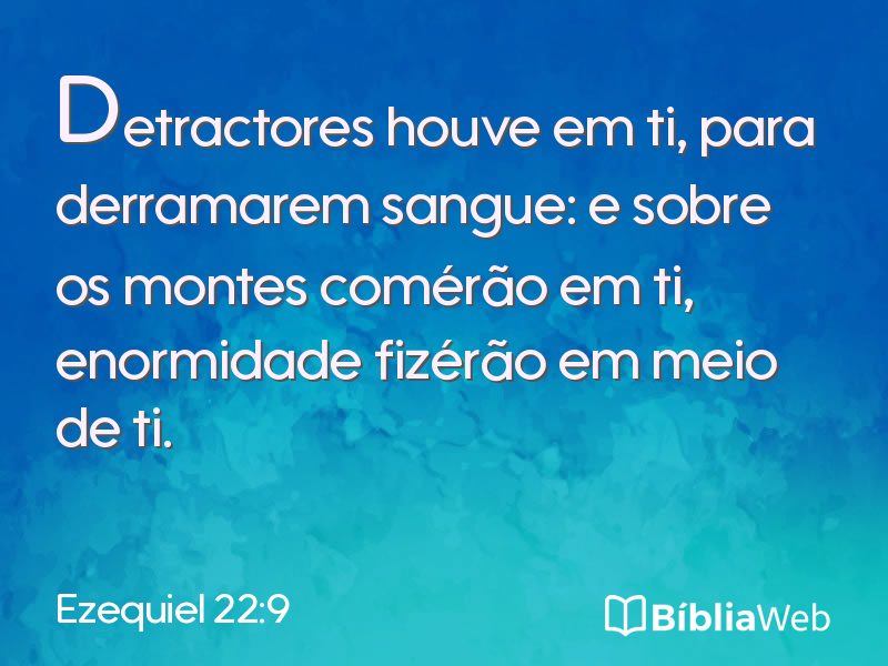 Ezequiel 22:9 em imagem para compartilhar