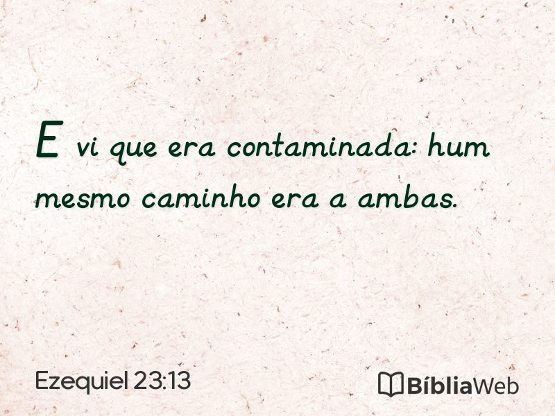 Ezequiel 23:13 em imagem para compartilhar