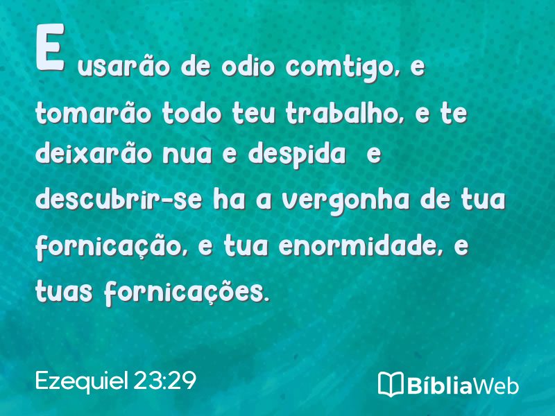 Ezequiel 23:29 em imagem para compartilhar