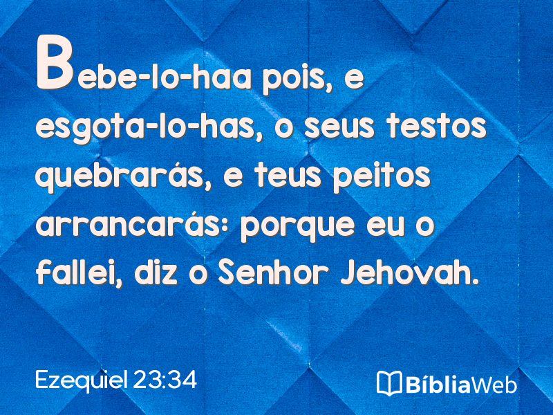 Ezequiel 23:34 em imagem para compartilhar