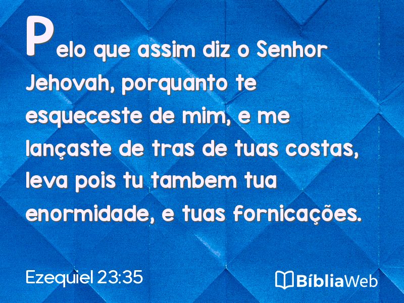 Ezequiel 23:35 em imagem para compartilhar