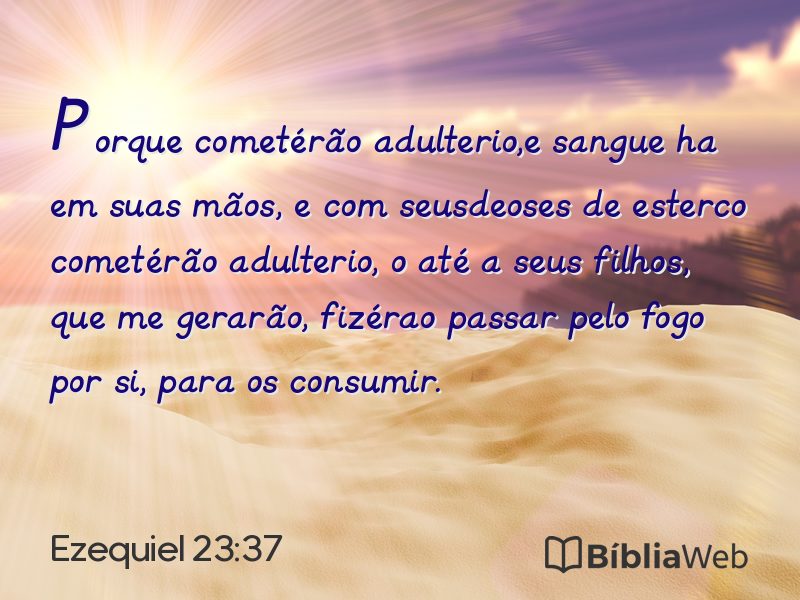 Ezequiel 23:37 em imagem para compartilhar