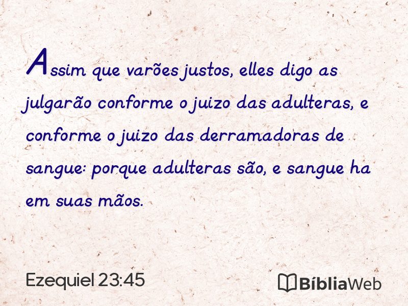 Ezequiel 23:45 em imagem para compartilhar
