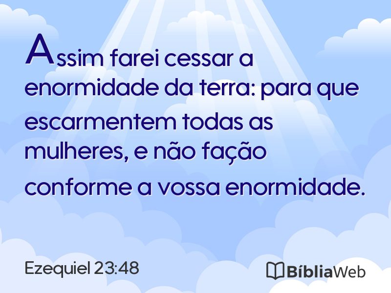 Ezequiel 23:48 em imagem para compartilhar