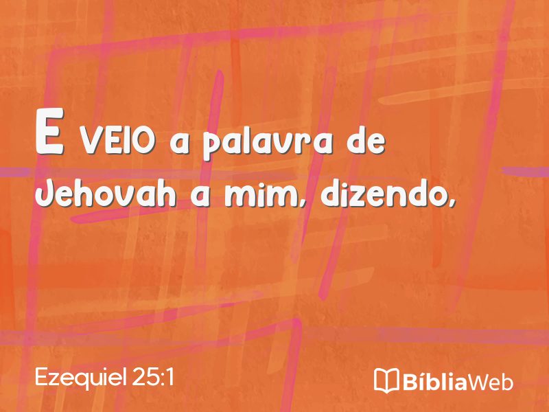 Ezequiel 25:1 em imagem para compartilhar