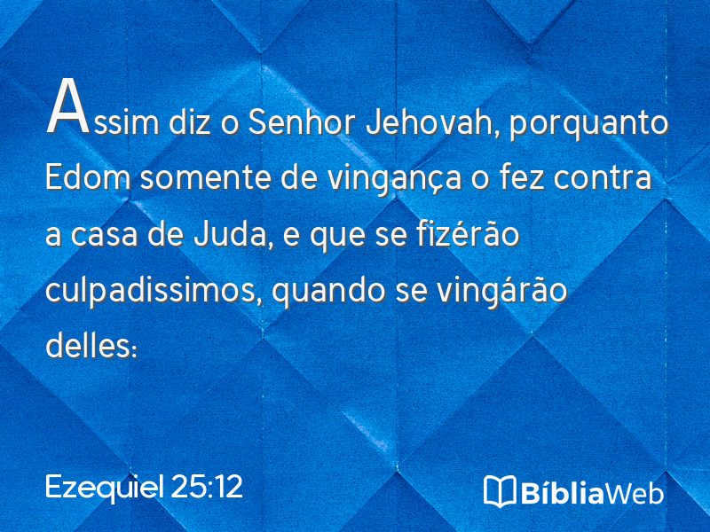 Ezequiel 25:12 em imagem para compartilhar