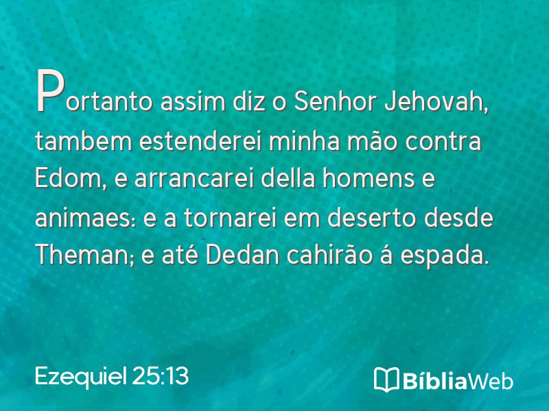 Ezequiel 25:13 em imagem para compartilhar