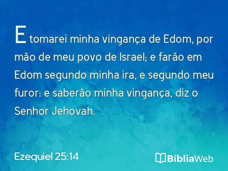 Ezequiel 25:14 em imagem para compartilhar