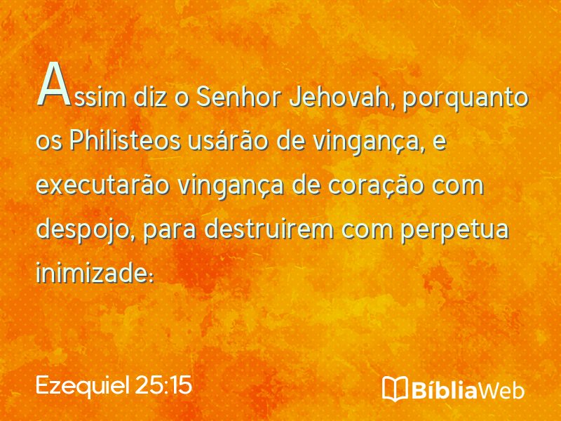 Ezequiel 25:15 em imagem para compartilhar