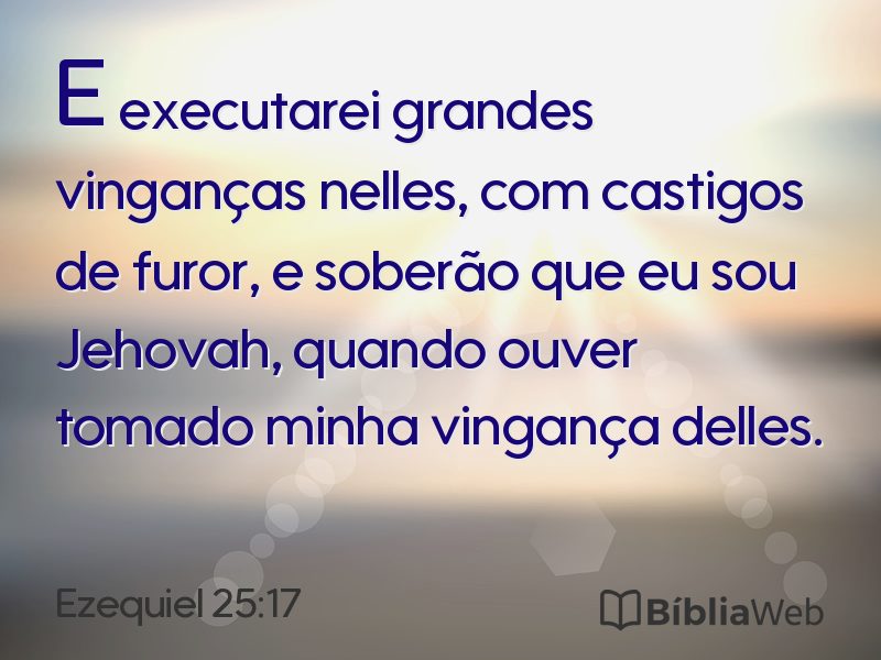 Ezequiel 25:17 em imagem para compartilhar