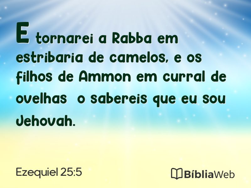 Ezequiel 25:5 em imagem para compartilhar