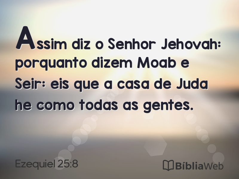 Ezequiel 25:8 em imagem para compartilhar