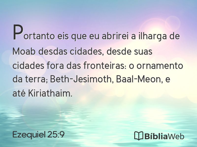 Ezequiel 25:9 em imagem para compartilhar