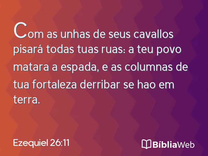 Ezequiel 26:11 em imagem para compartilhar
