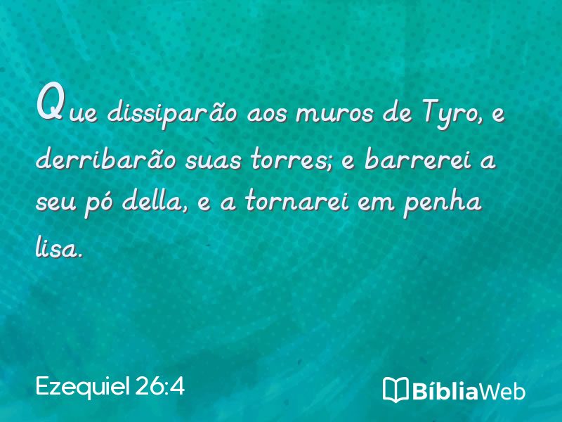 Ezequiel 26:4 em imagem para compartilhar