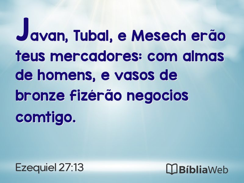Ezequiel 27:13 em imagem para compartilhar