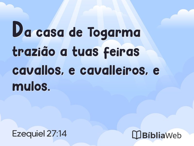 Ezequiel 27:14 em imagem para compartilhar