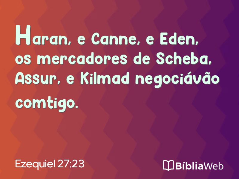 Ezequiel 27:23 em imagem para compartilhar
