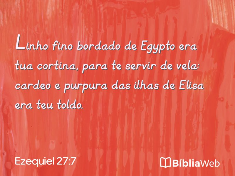 Ezequiel 27:7 em imagem para compartilhar