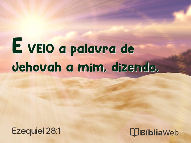 Ezequiel 28:1 em imagem para compartilhar