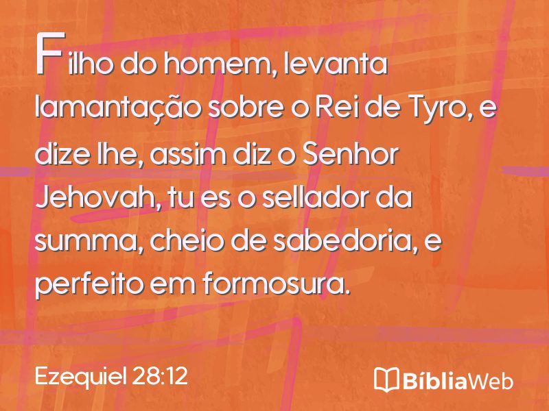 Ezequiel 28:12 em imagem para compartilhar