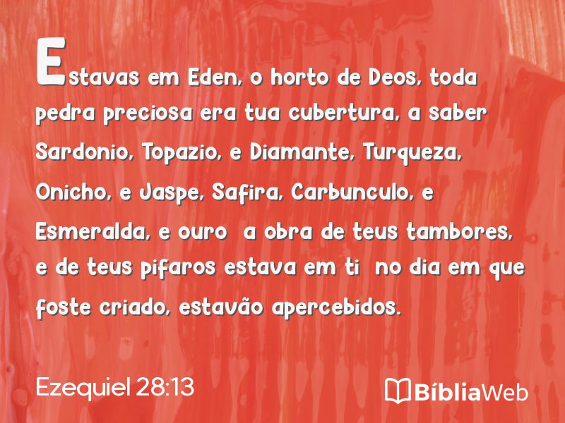 Ezequiel 28:13 em imagem para compartilhar