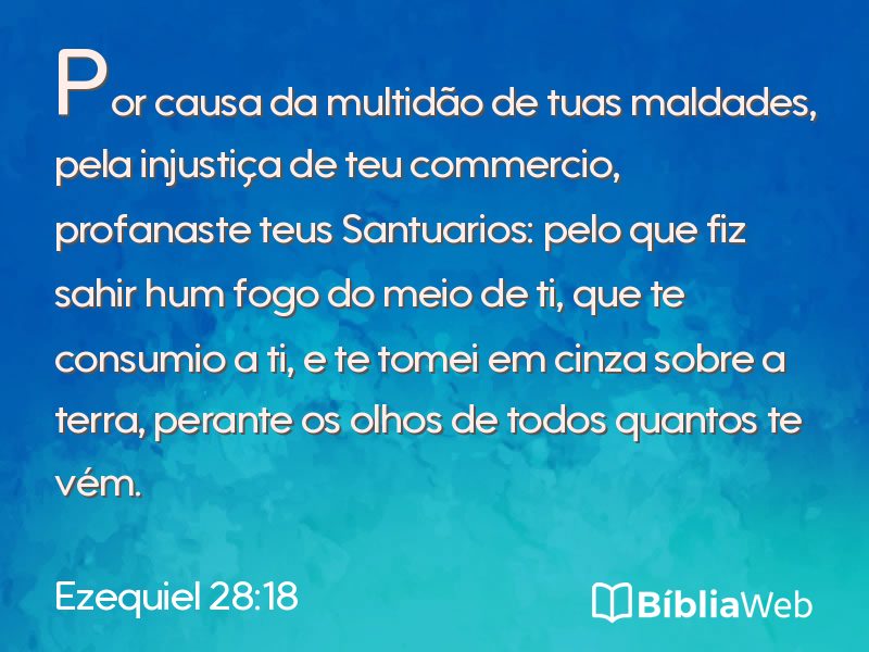 Ezequiel 28:18 em imagem para compartilhar